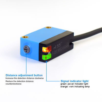 Interruttore fotoelettrico NPN PNP 30-100mm IP65 DC10-30V 4 fili BGLL61NS Sensori ottici fotoelettrici laser per macchine NCN